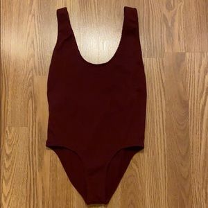 Maroon body suit!